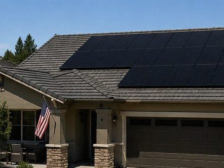A recent Folsom install — single-family home with rooftop solar panels installed by Continuum