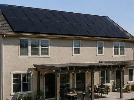 A recent Roseville install — single-family home with rooftop solar panels installed by Continuum