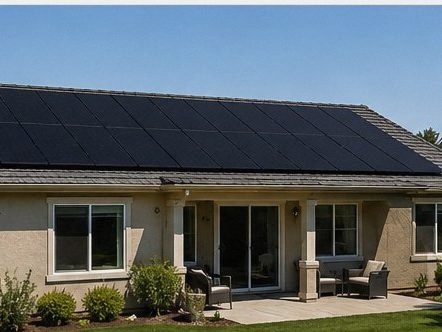 A recent Sacramento install — single-family home with rooftop solar panels installed by Continuum
